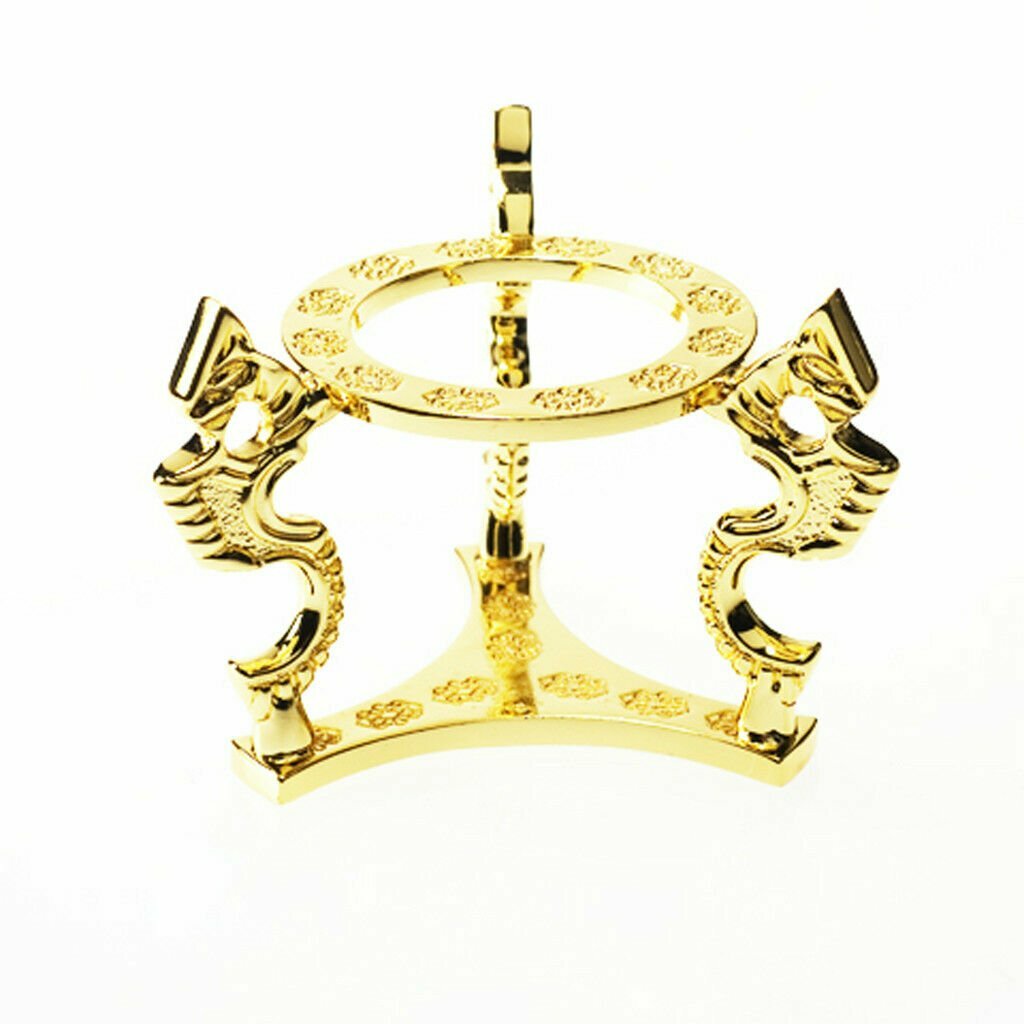 Crystal Ball Clear Sphere 110mm 4.2 inch With Golden Dragon Stand