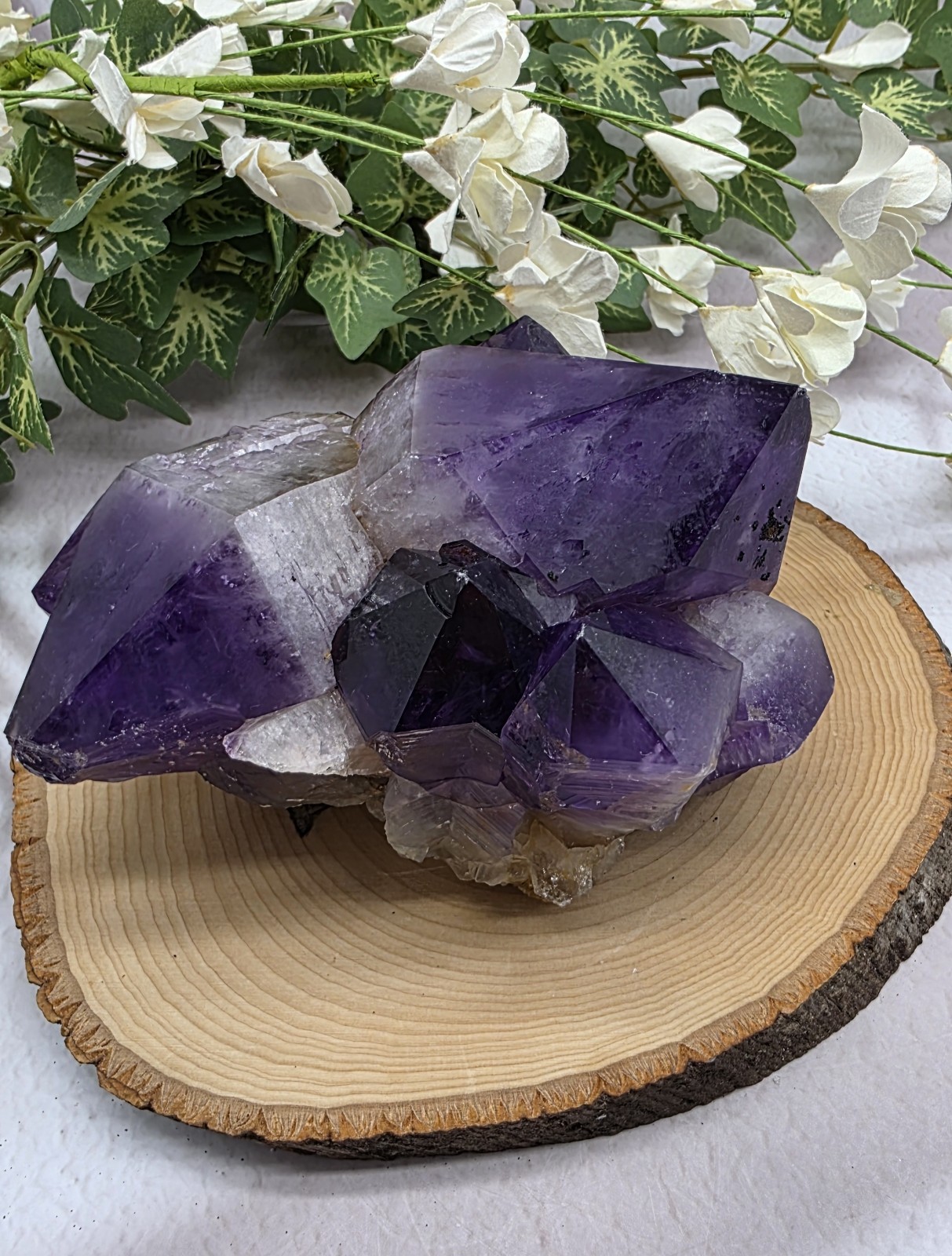 Enchanting 2lb+ Raw Amethyst Cluster – Deep Purple Crystals Formed Over Millions