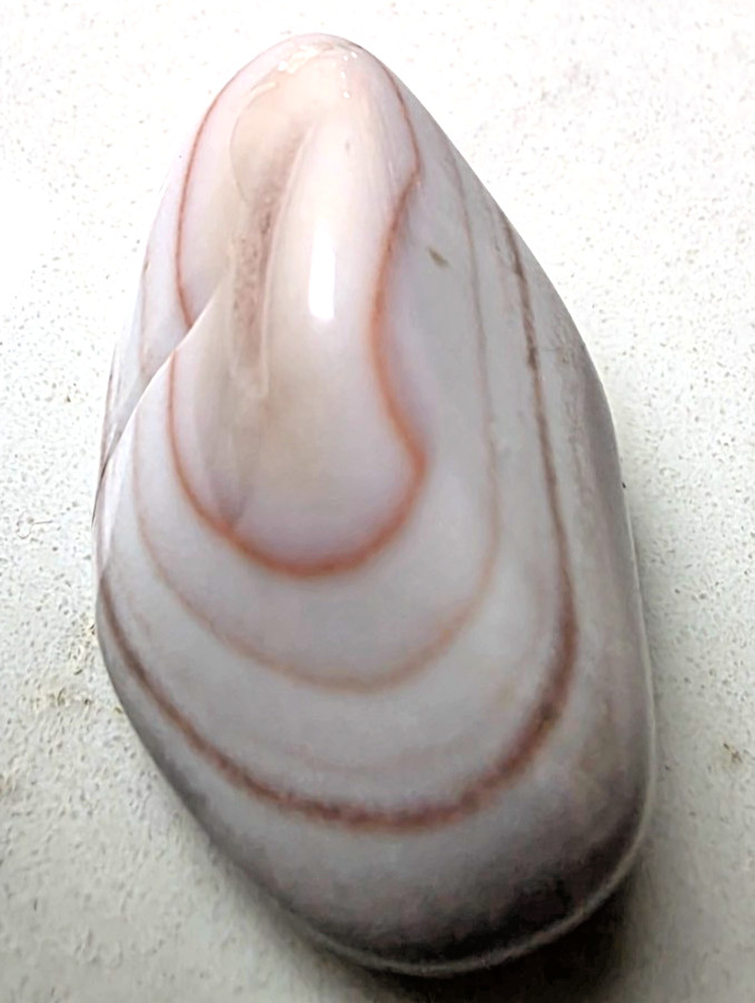 3 POLISHED BOTSWANA AGATEs , Bands , eyes , Pinks . Nice Lot 42.7 grams