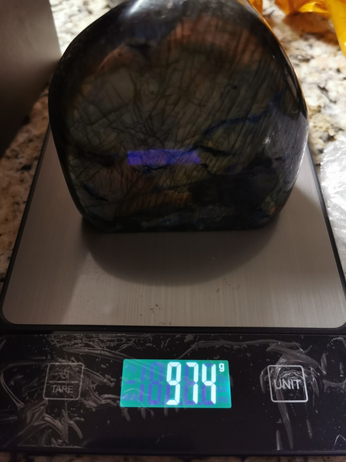 Natural Flash Labradorite Quartz Crystal Freeform Rough Mineral Healing 2+LB