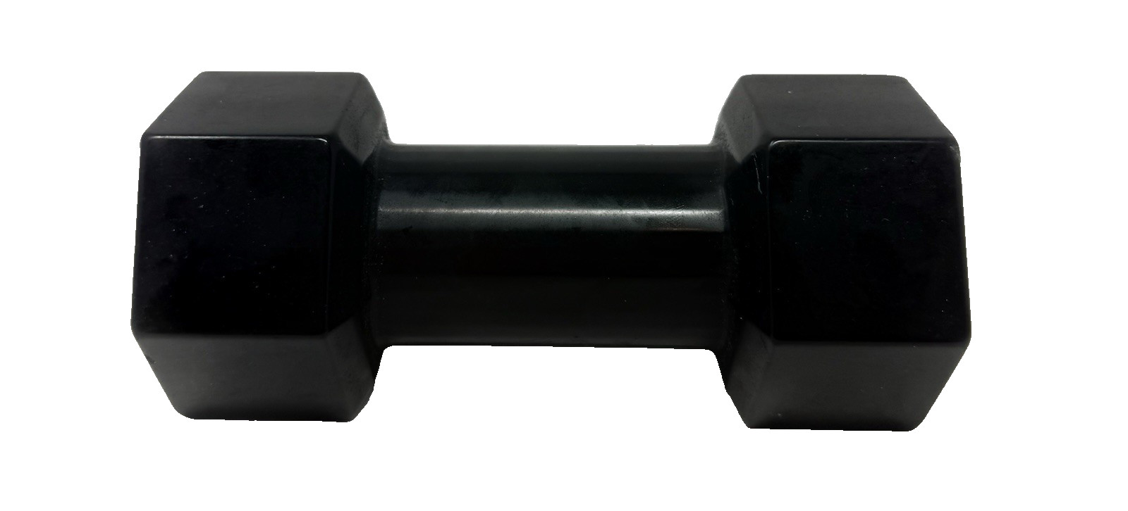 776g Black Agate 6” Barbell Unique Carving For Crystal Lovers