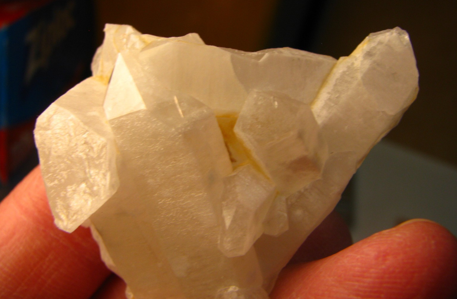 2 WHITE QUARTZ CRYSTAL CLUSTERS 2.4in & 1.84in ARKANSAS USA #216