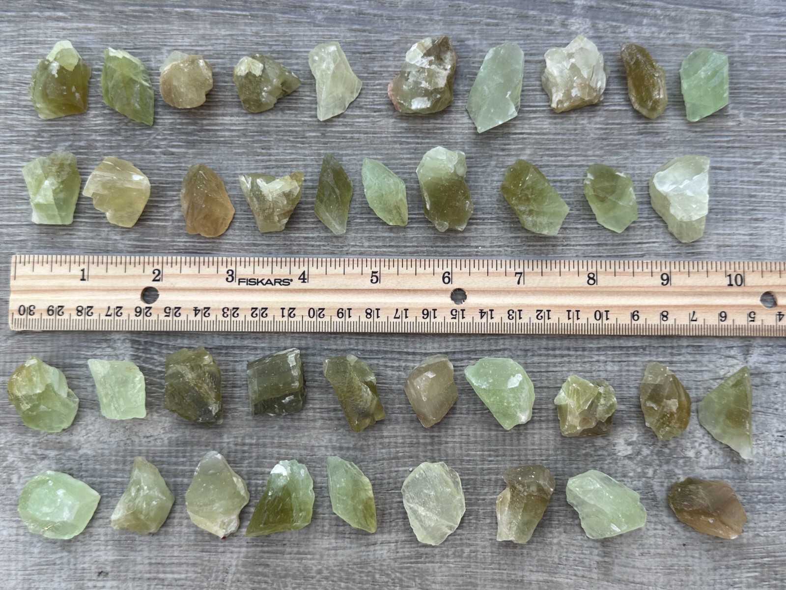 Small Green Calcite Rough Natural Stones, 0.5-1.25″ Raw Calcite Green, Bulk Lot