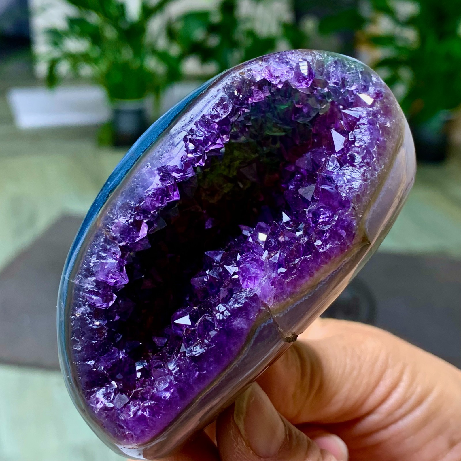 290G Natural Amethyst geode quartz cluster crystal specimen Healing