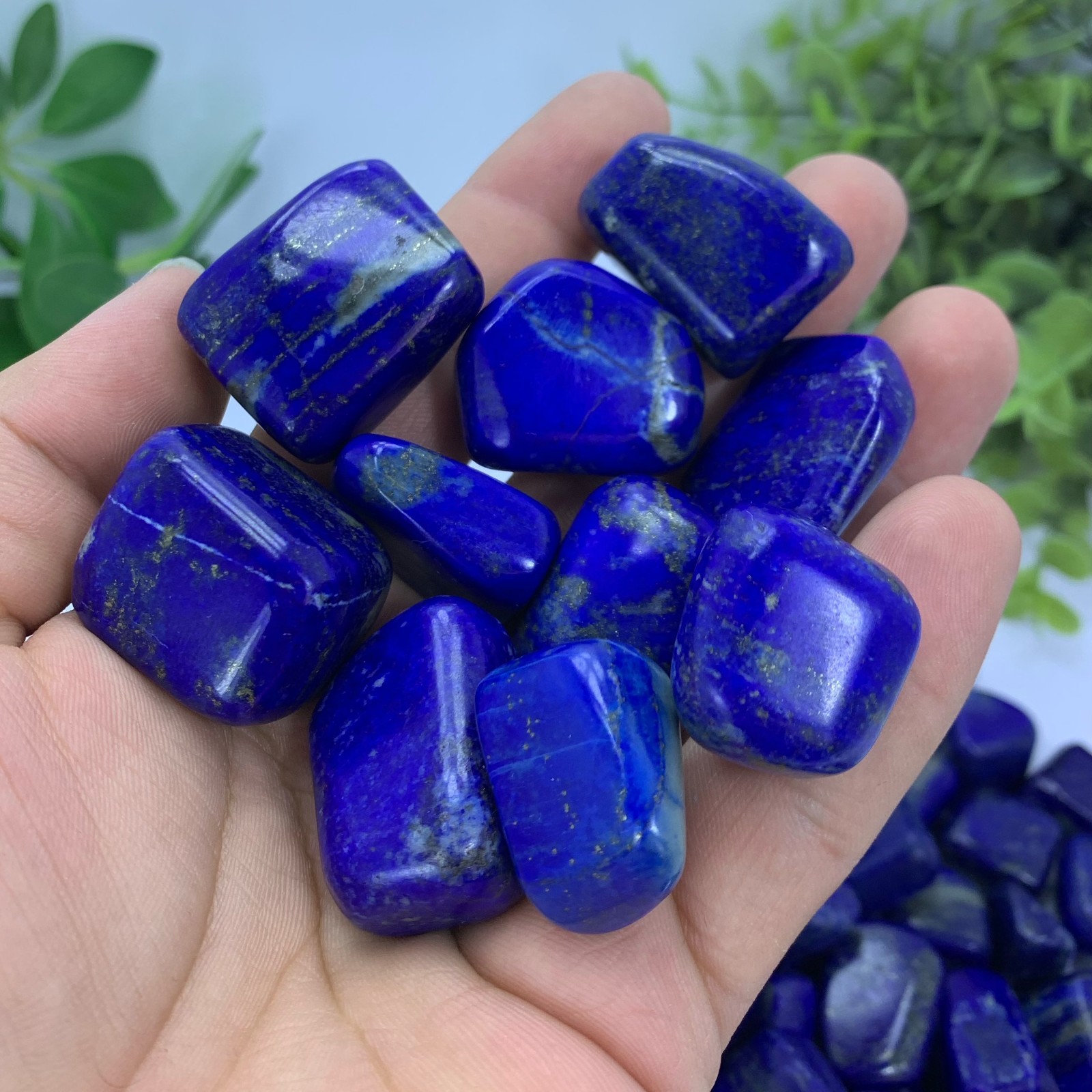 2.48 Kg Beautiful Lapis Lazuli Blue Polished Tumbles Lot, Lapis Lazuli Polished