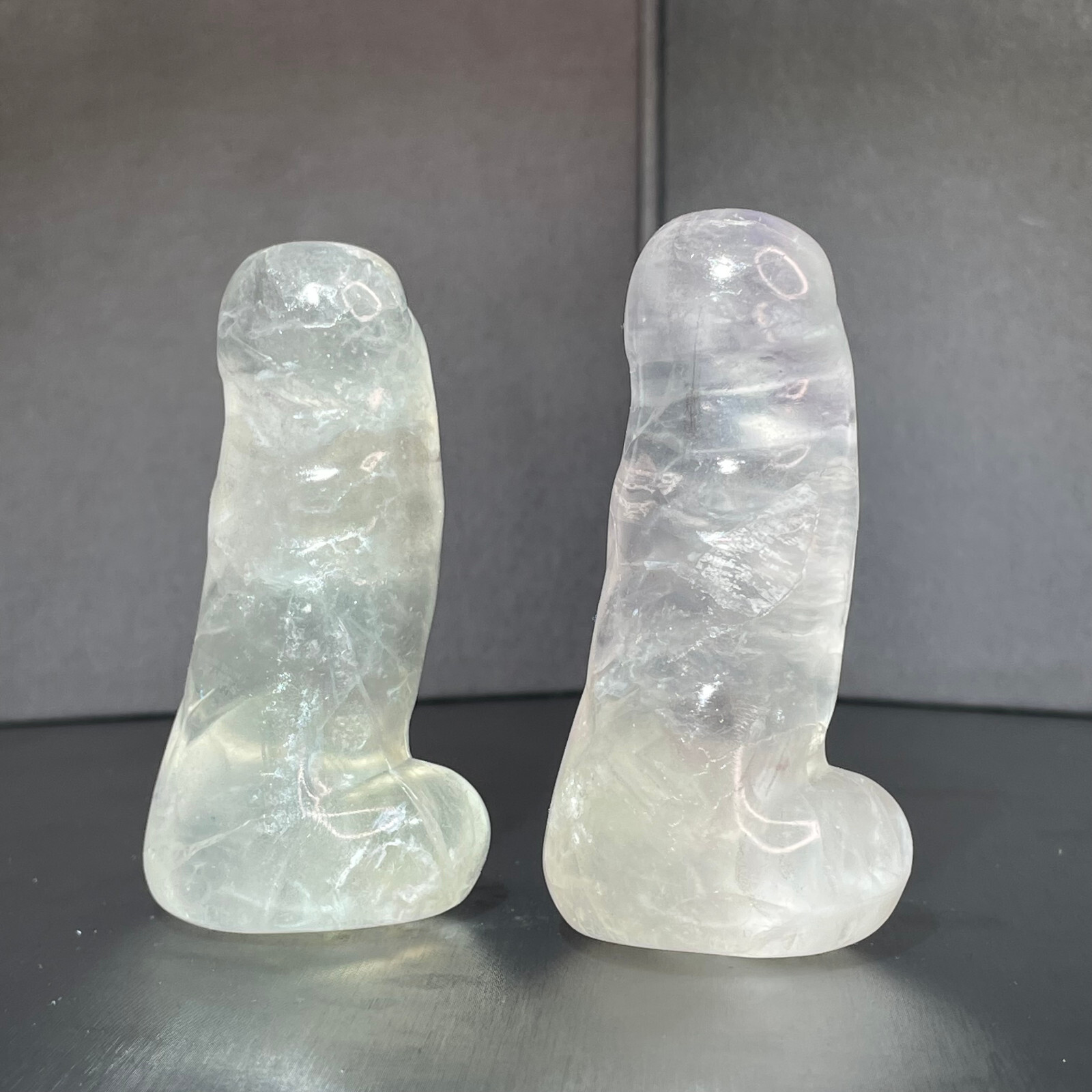 264g natural fluorite Crystal Male reproductive organs Amulet Pendant