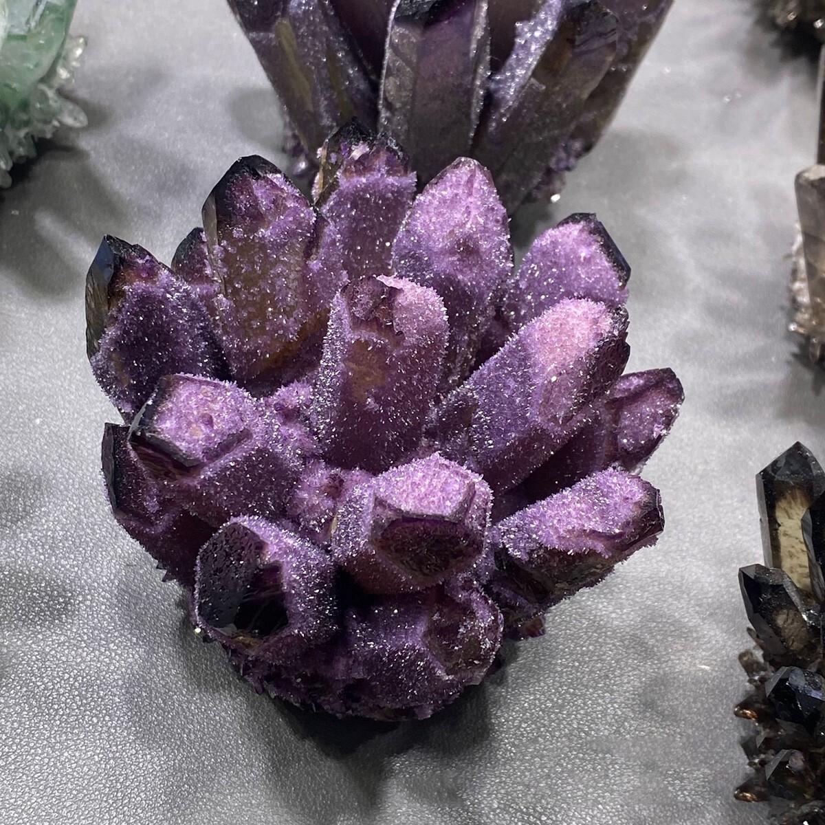 400G+ DARK PURPLE Amethyst Quartz Cluster Natural Crystal Geode Mineral Specimen