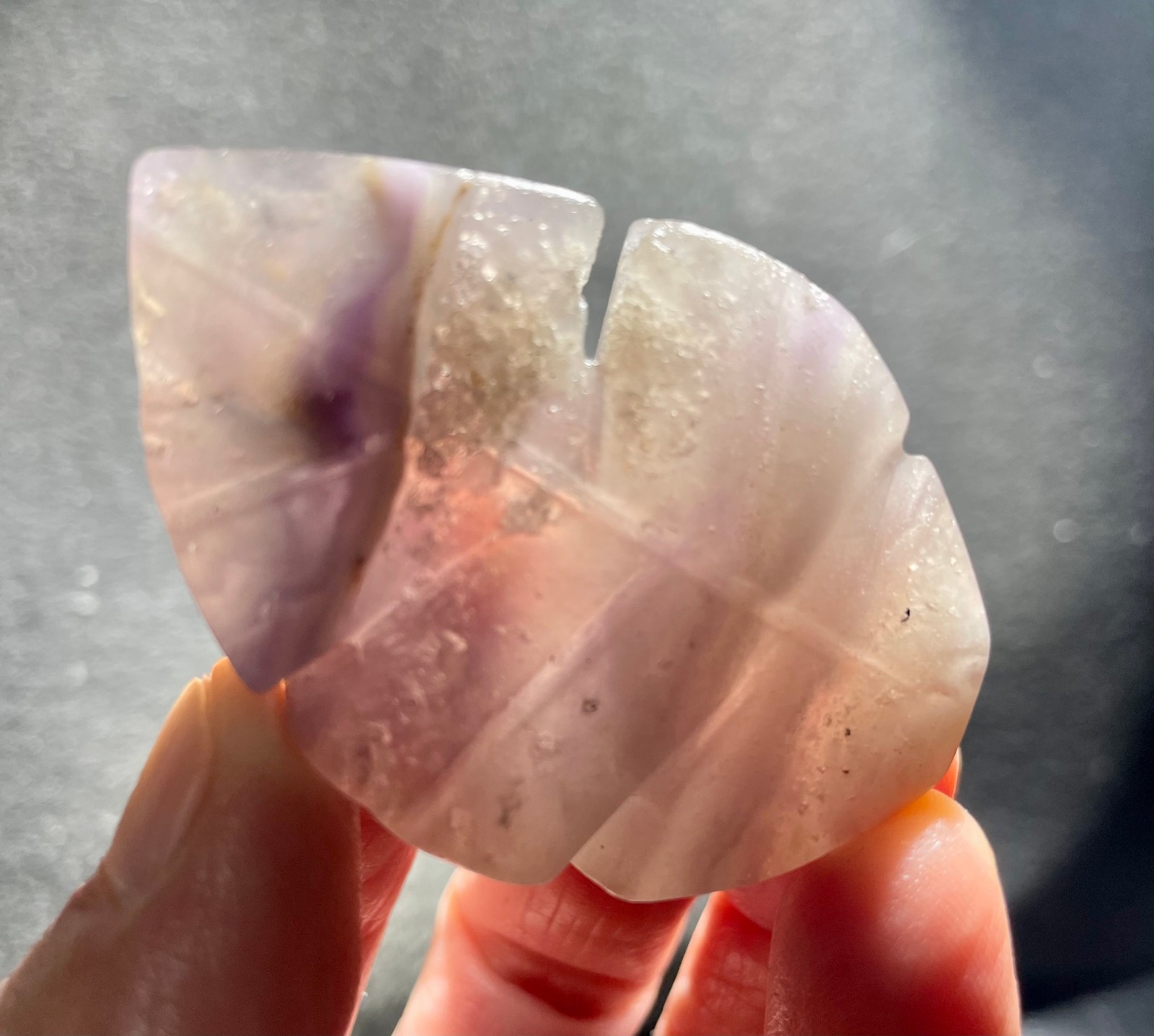 52g Natural silk crystal fluorite leaf energy healing