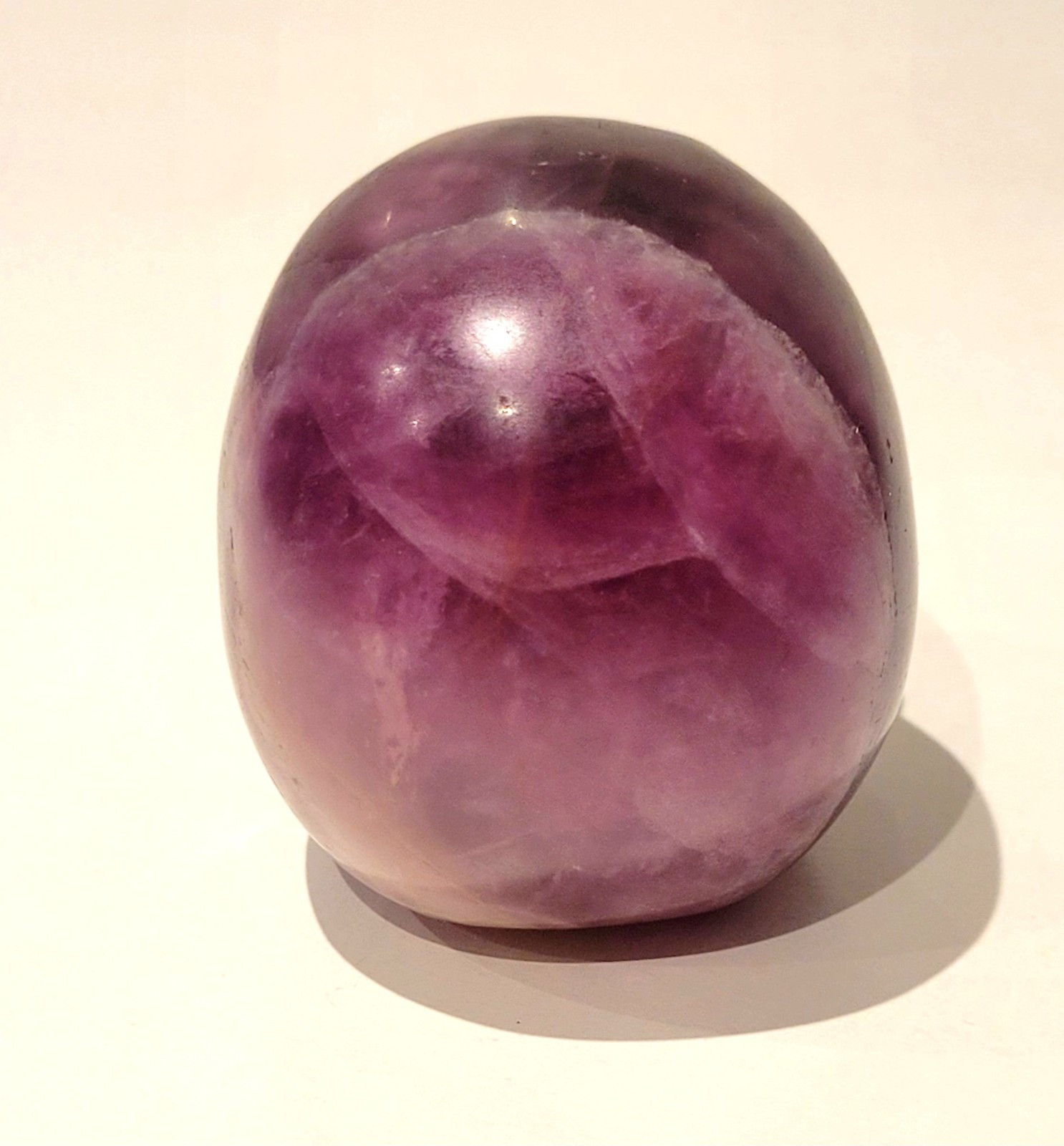 Purple Flourite Human Skull Carving Natural Crystal UV Reactive 439.8g, 0.9lbs