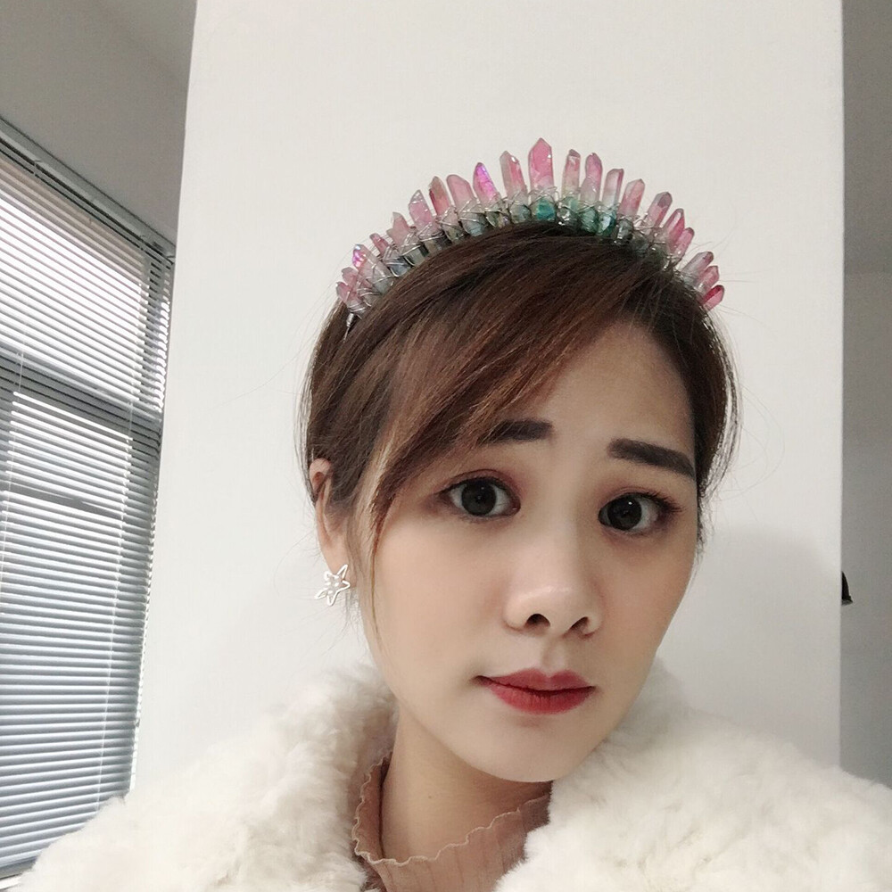 Quartz Crystal Hair Hoop Crown Headband BOHO Headdress Wedding Accessories