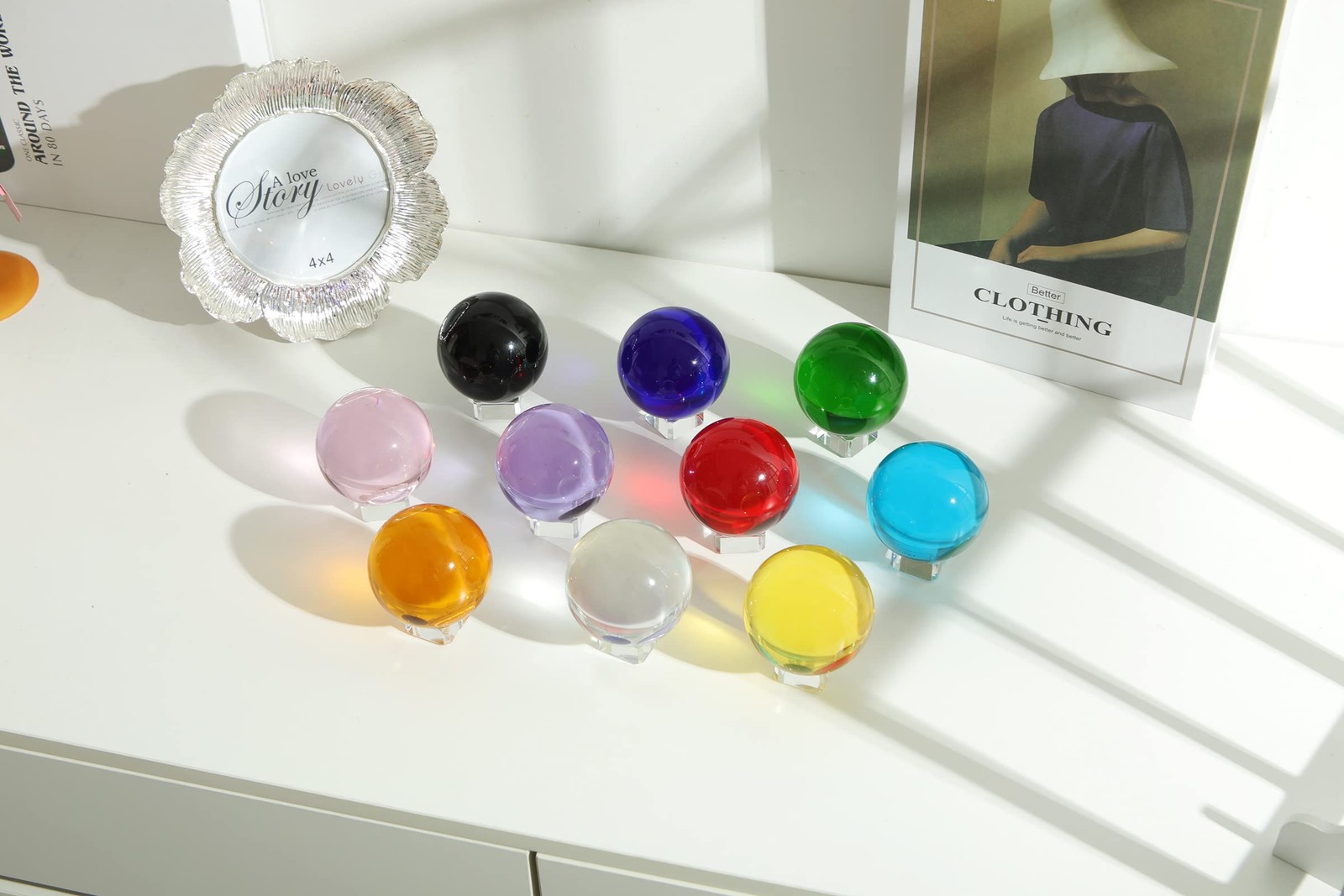 LONGWIN 50mm(2 inch) K9 Photography Solid Crystal Glass Ball 50mm, Clear