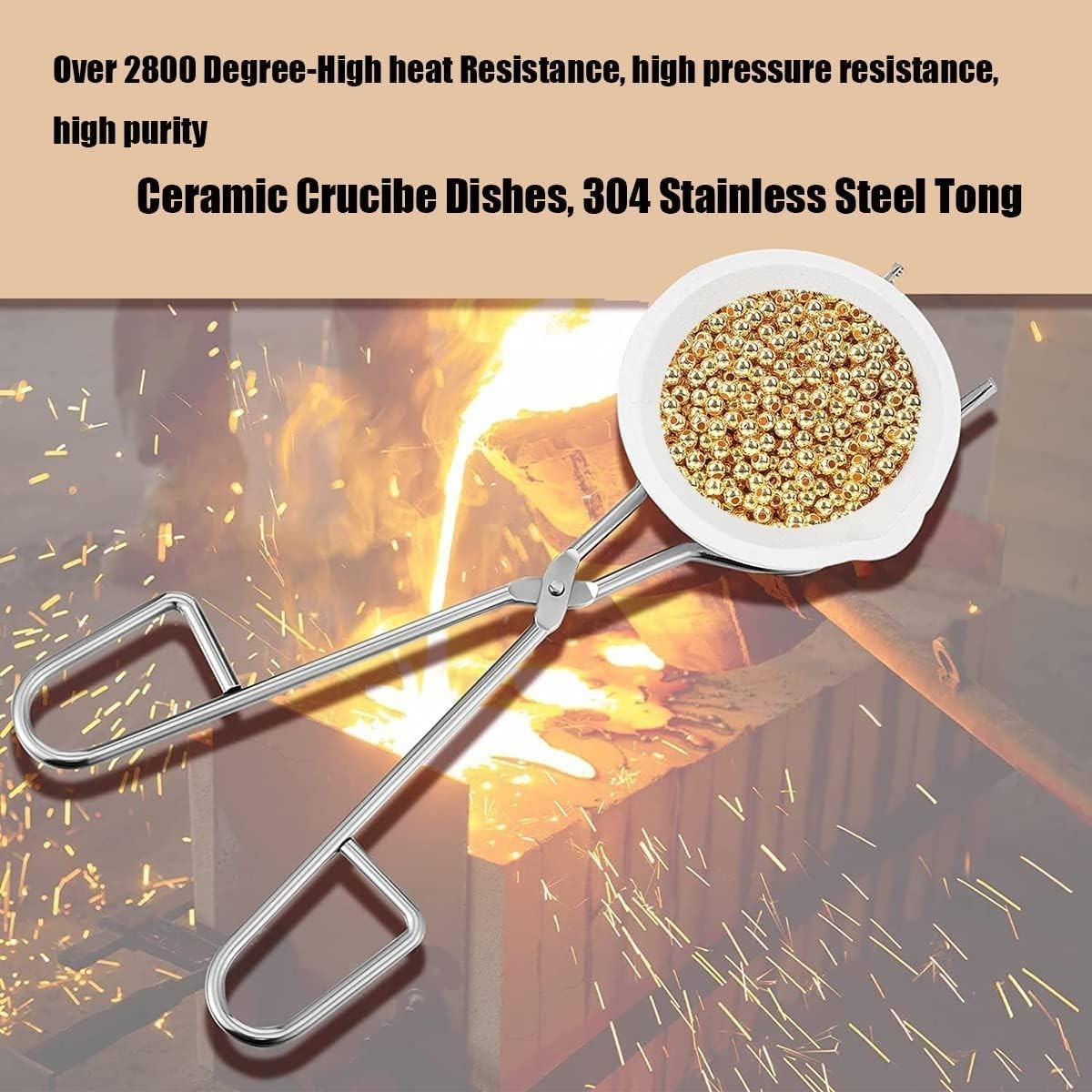 LTKJ 2pcs Smelting Bowl Dish 150g Crucible Melting gold-silver + 25cm Crucibl…