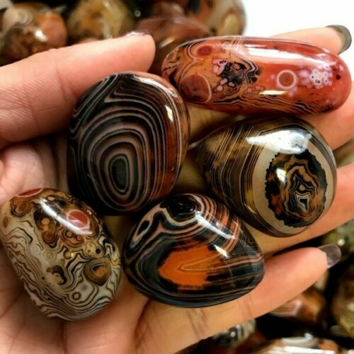 500g Madagascar Banded Agate Alarge Tumbled Beautiful Patterns Randomly Send