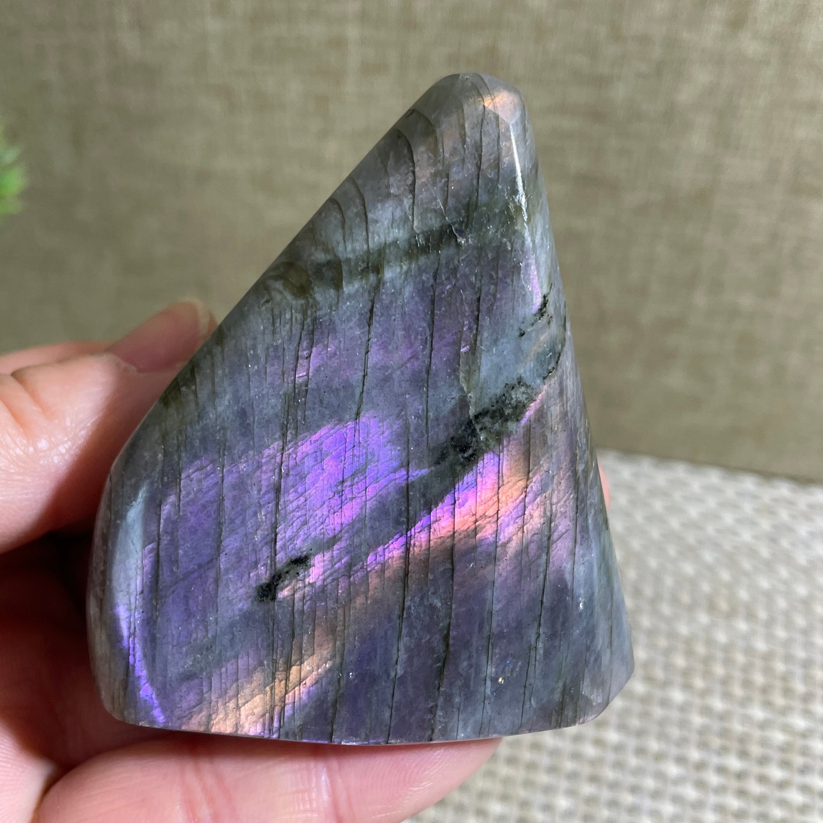 Rare Flashy Labradorite Slab Crystal Rough Gemstone Raw Labradorite Rough 177g
