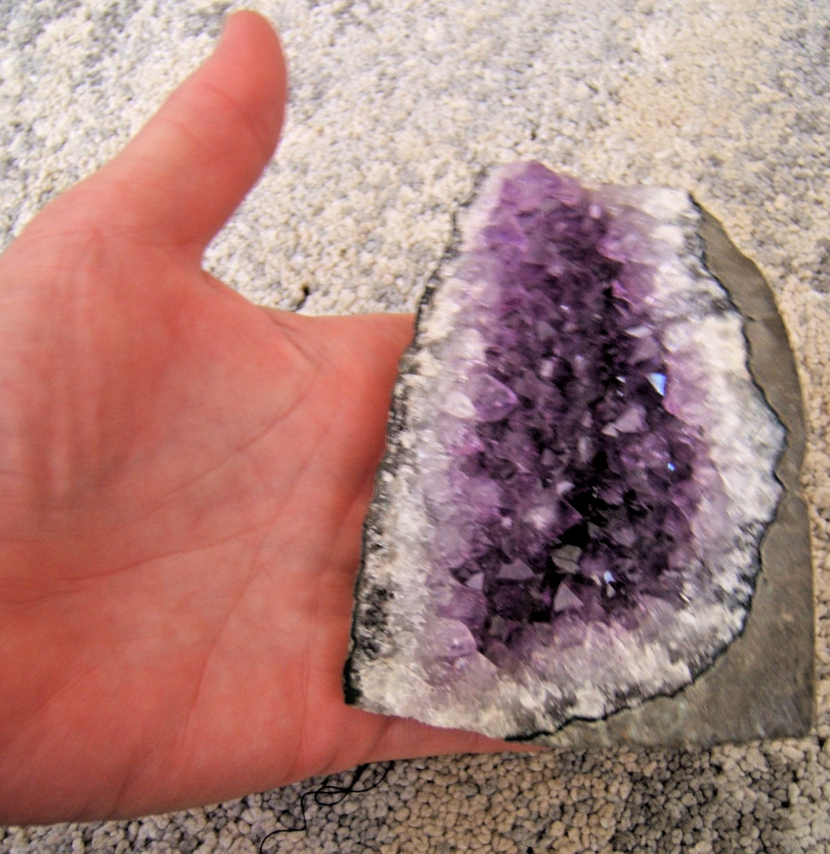 Purple Crystal Amethyst Geode Specimen 3 x 4″