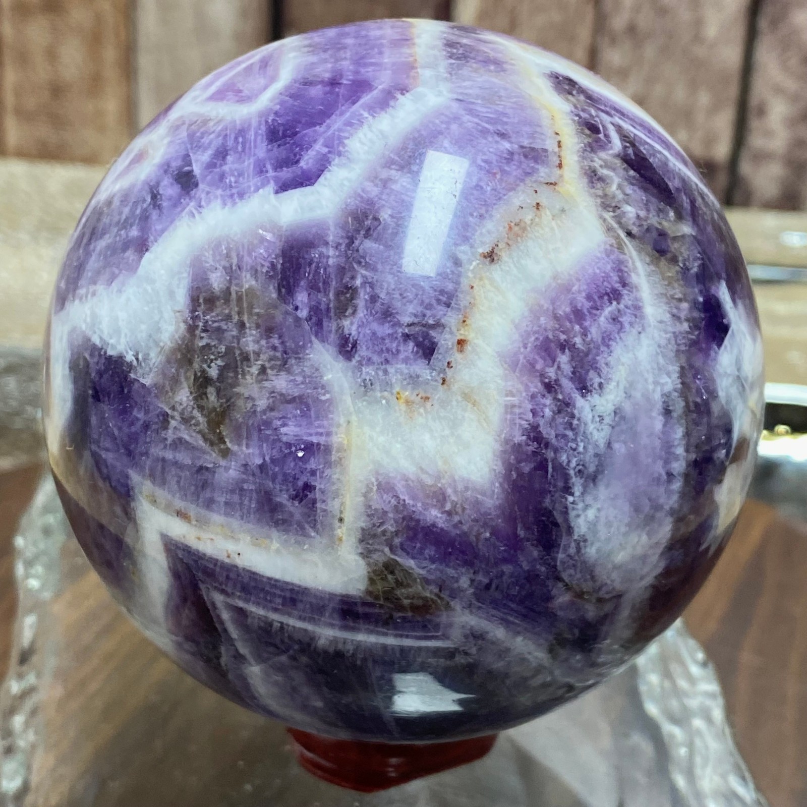 Natural Amethyst Crystal Ball Sphere Stone Reiki Chakra Meditation Decor 801 g