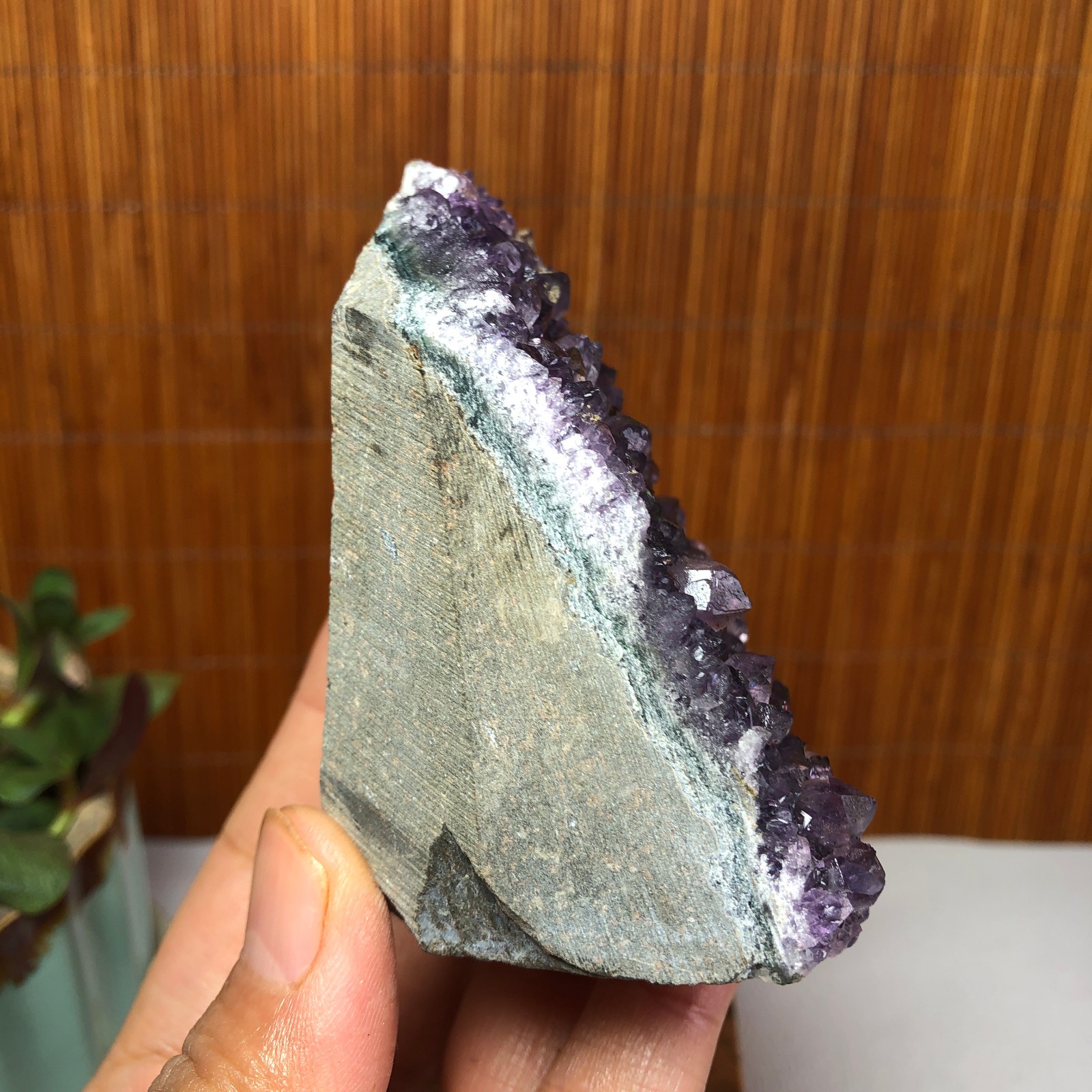 70mm NATURAL amethyst point purple Crystal Cluster Mineral Specimen 207g A9976