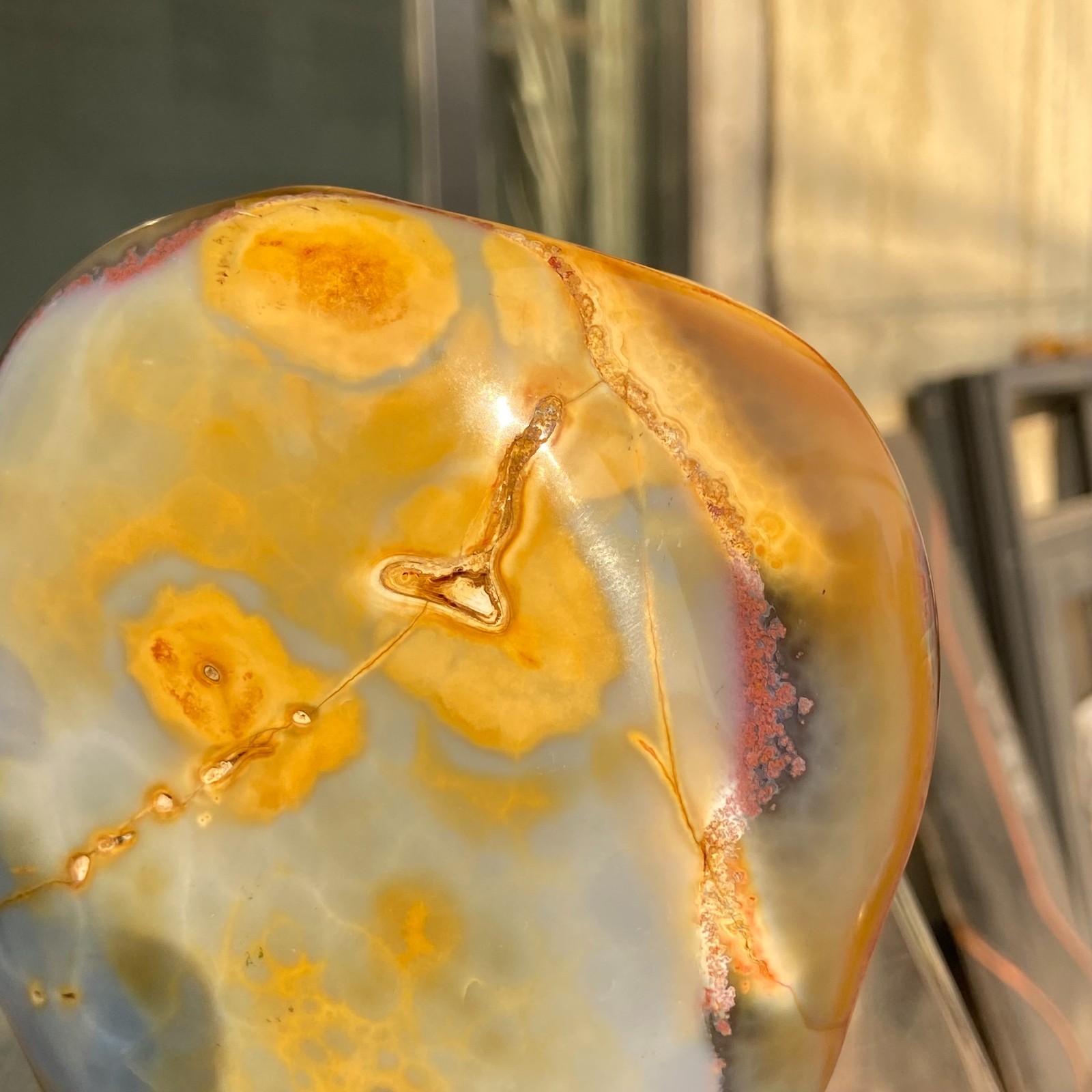 2.72LB High Quality Natural Colourful Chalcedony Agate Crystal Reiki Healing
