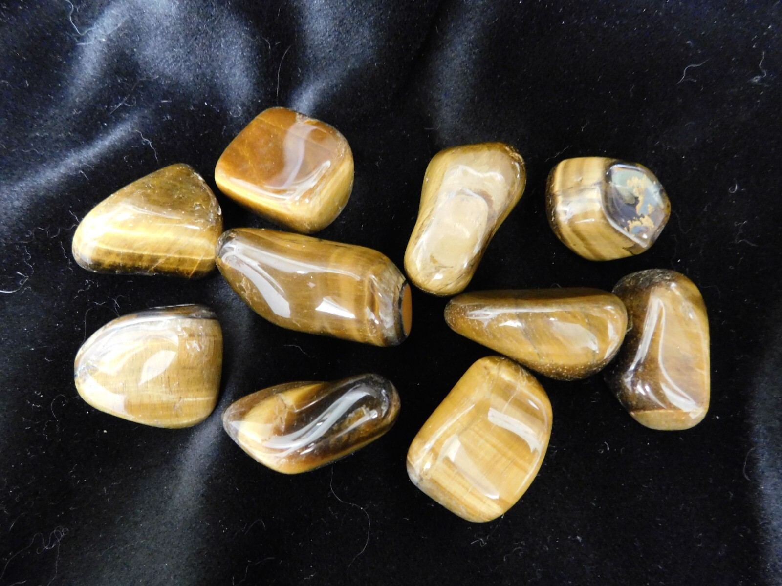 Polished Tigers Eye Healing Stones (10 Stones)