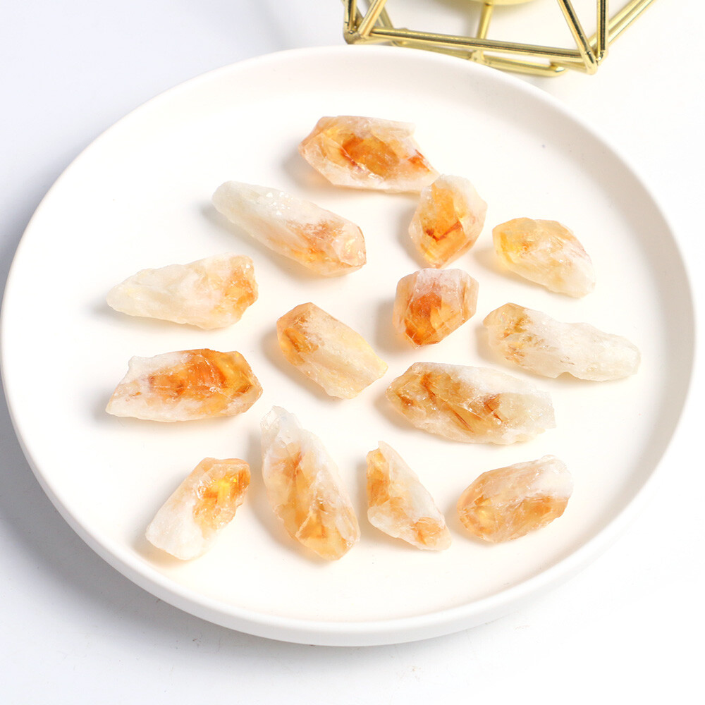 50g/100g Natural Brazil Citrine Stone Rough Rock Quartz Healing Reiki Crystal