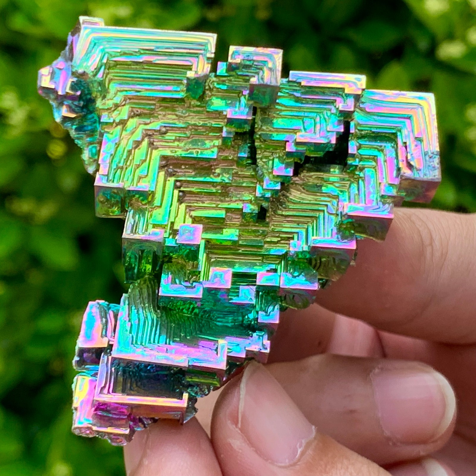 82G ram Bismuth rainbow crystal elementBi gemstone Mineral specimen healing