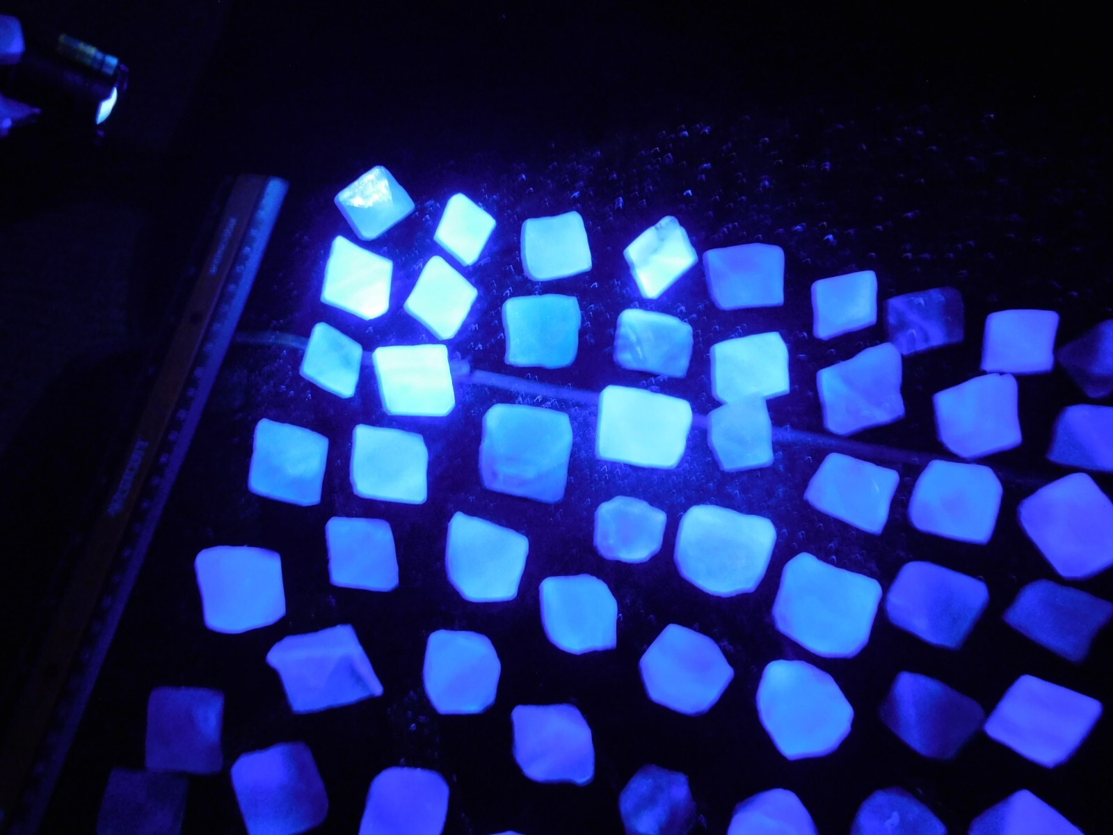 Over One Pound! or 500 Grams! Fluorescent FLUORITE Octahedron Crystals