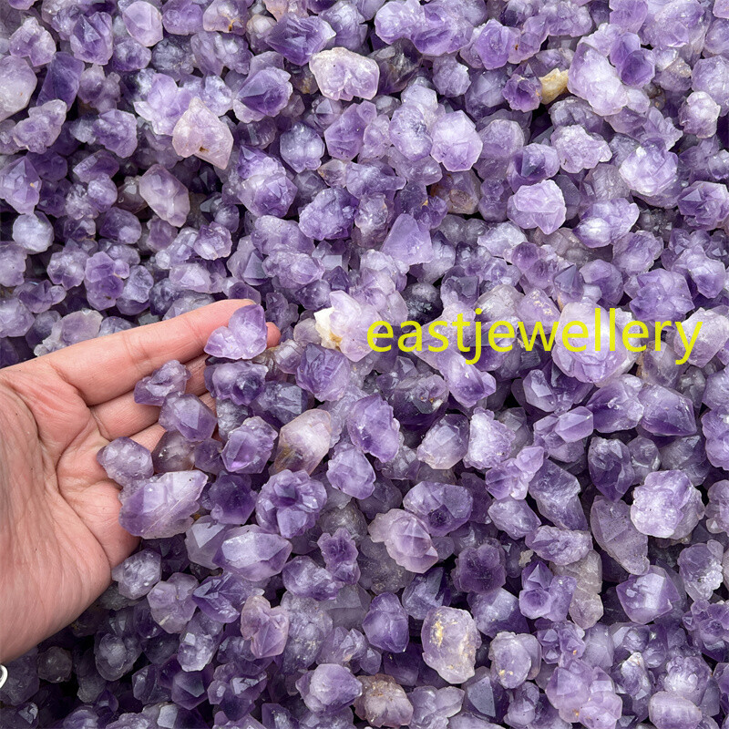A+ 50g Natural Amethyst Rough Quartz Crystal Mineral Specimens Reiki Healing