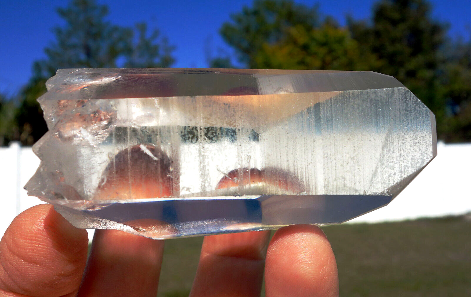 Water Clear COLOMBIAN LEMURIAN Quartz Natural Crystal Point Large Key Columbian