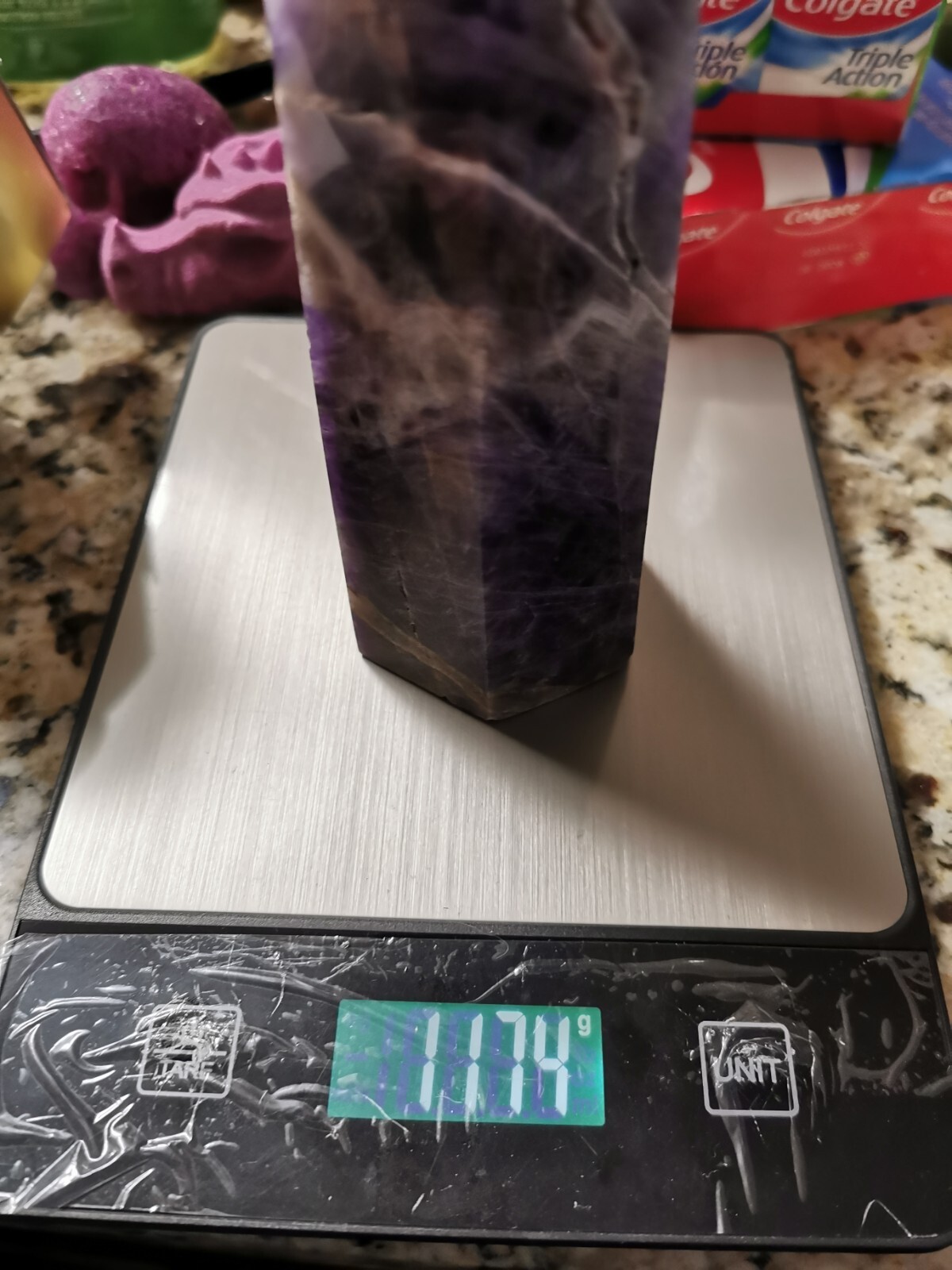 Natural Dream Amethyst Crystal Wand Tower Point Obelisk Point Reiki Healing 2+LB