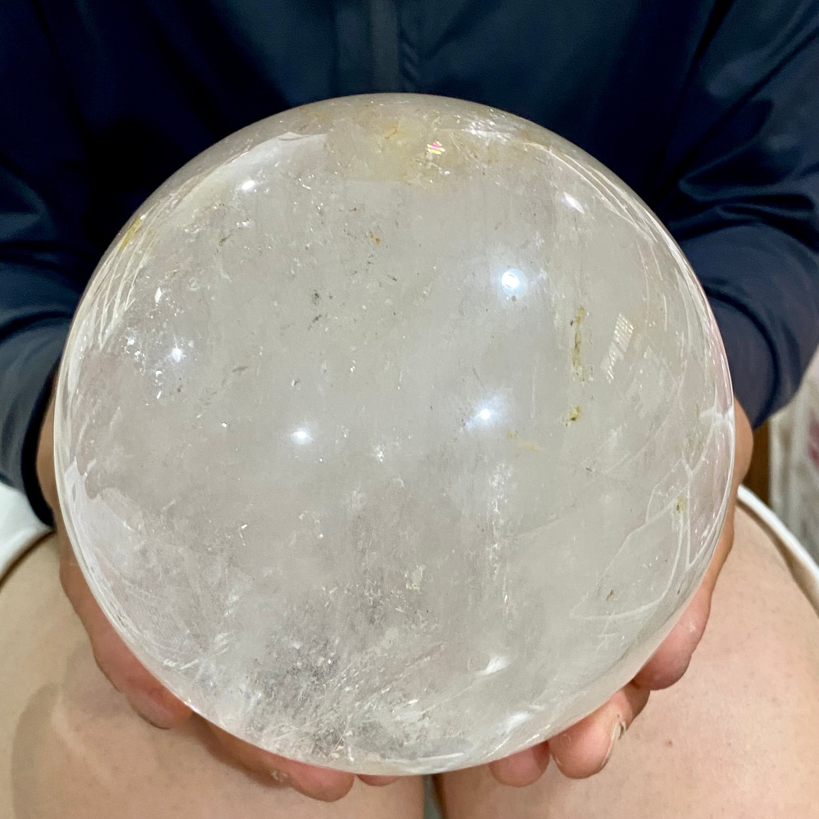 6.81LB Natural clear quartz sphere quartz crystal ball reiki Energy healing