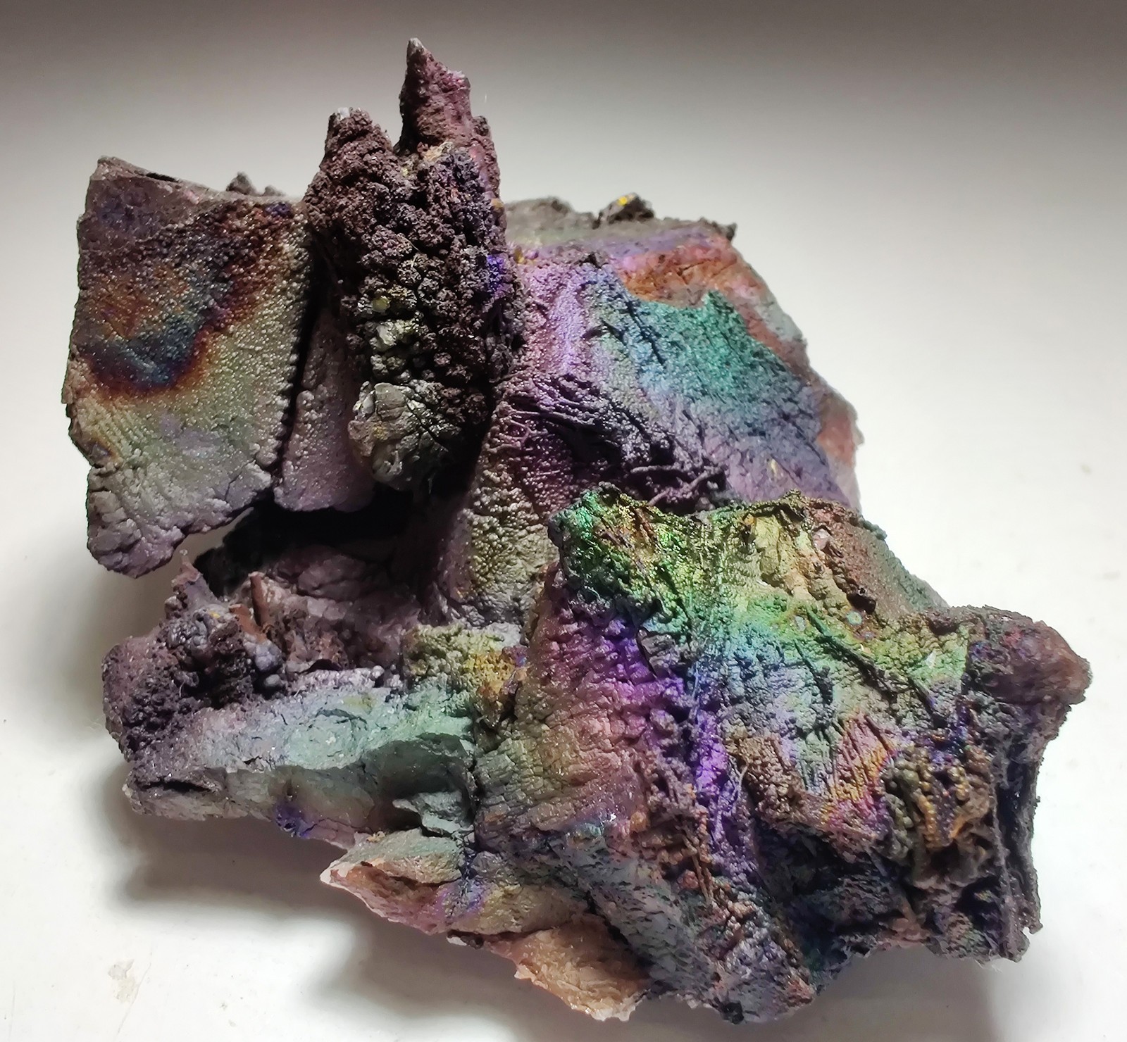 Skittles Hematite on Quartz, very nice. Graves Mountain, Georgia. 145 grams.
