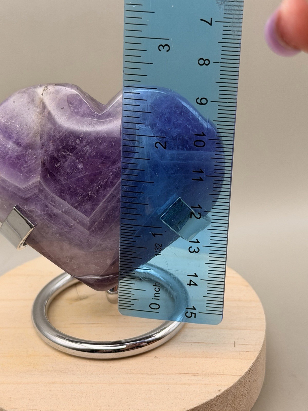 Chunky Dream Amethyst Heart Shape Palmstone Natural Crystal Reiki Chakra Healing
