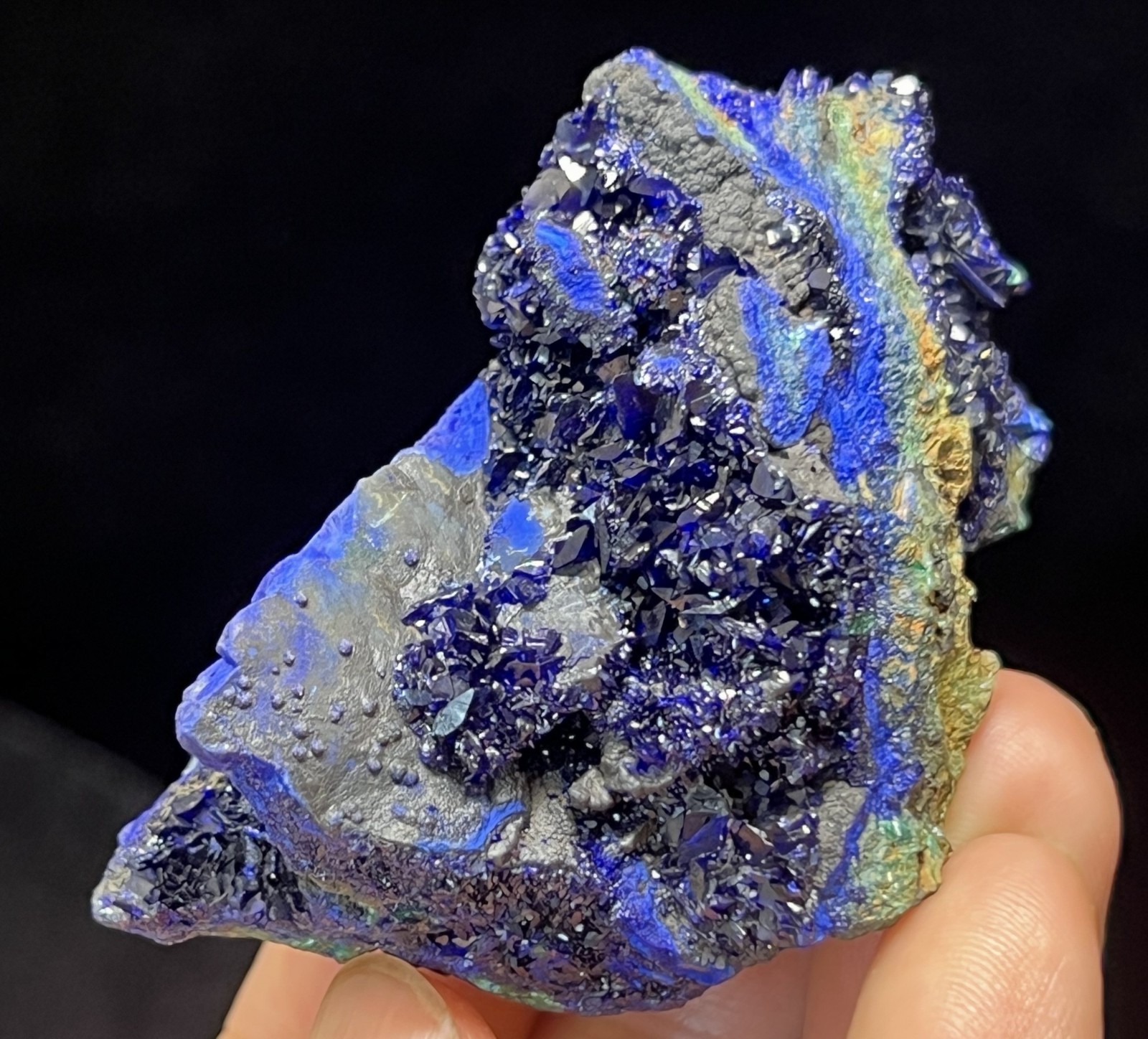 47mm SPARKLING blue Azurite with Green Malachite, Natural Mineral Specimen