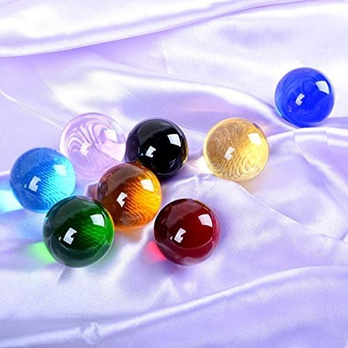 LONGWIN 8pcs Multicolor 40mm(1.6inch) Crystal Solid Ball Glass Sphere Gemston…