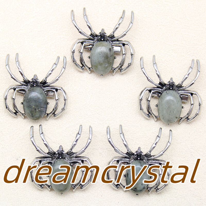 50pcs Mix Natural Quartz Crystal Alloy Spider Skull Reiki Random Insect Skull