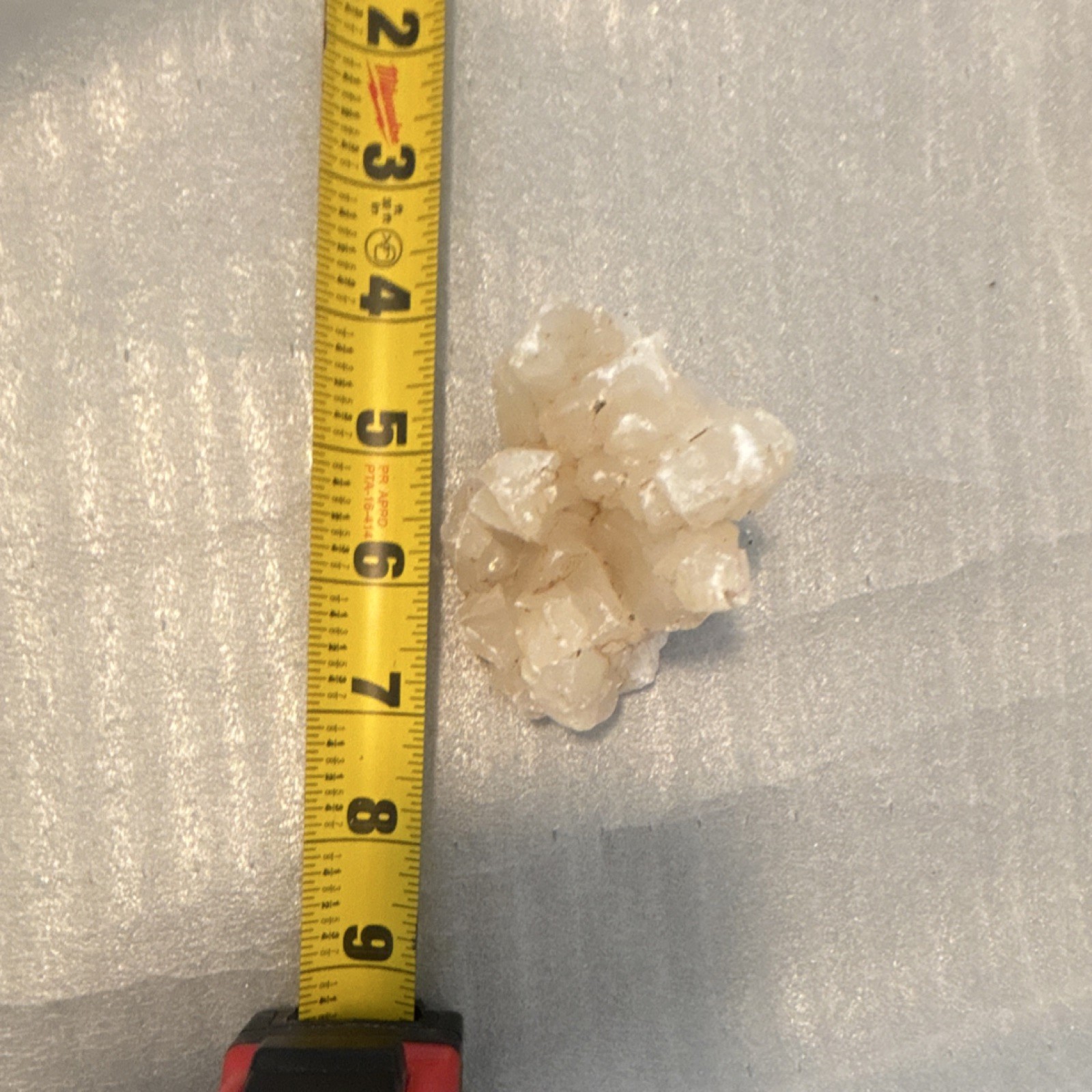 White Crystal Cluster Abundance Mineral Specimen Collectible, Approx. 3 Inches