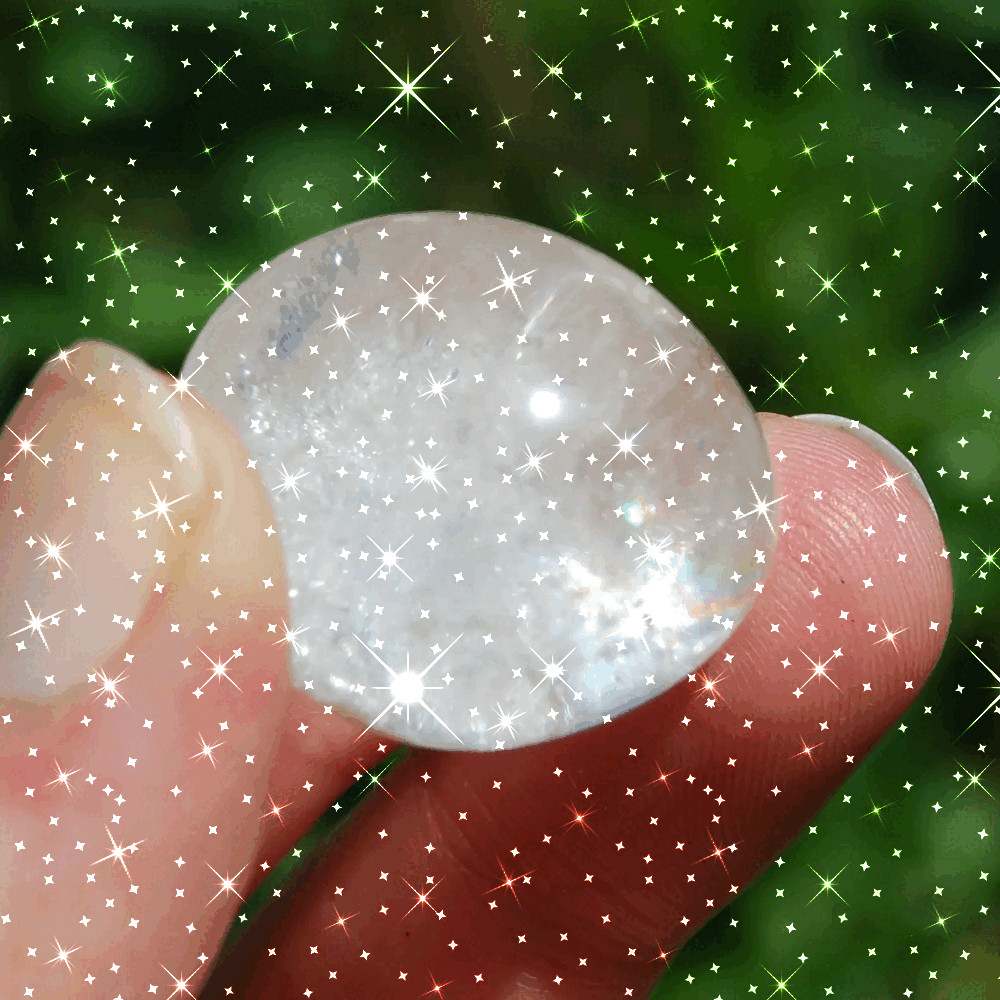 Natural Clear Quartz Crystal Tumbled Stone, Healing Crystal, (1″ – 1.25″ size)