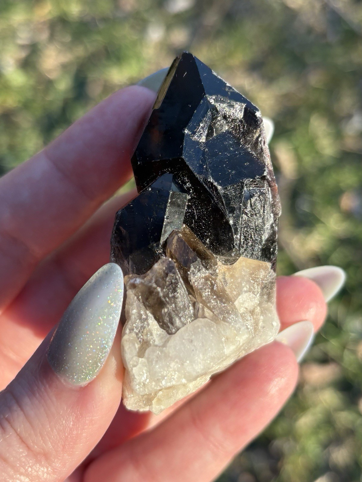 Smoky Quartz Crystal Cluster- Natural 2.7” Raw Smoky Quartz Crystal Specimen