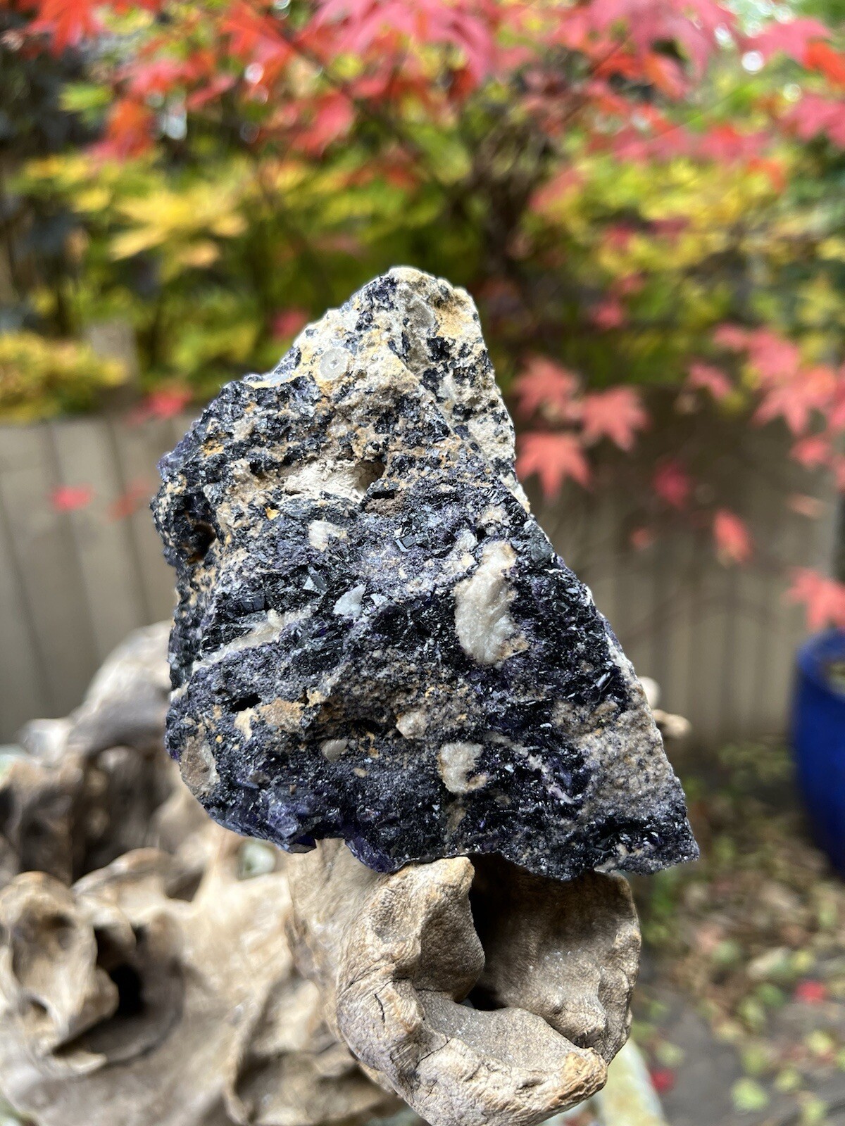 Blue John Fluorite Mineral Specimen United Kingdom 508g 3