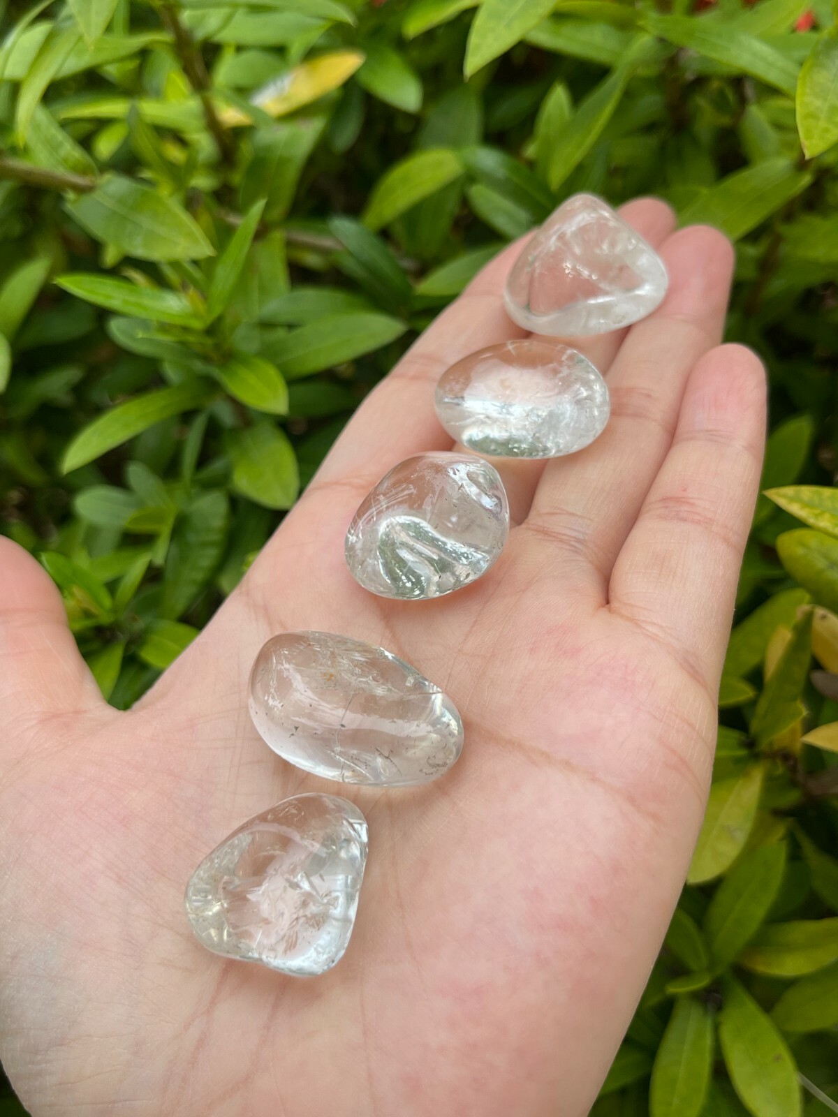 Grade A++ Clear Quartz Tumbled Stones, 0.85″-1.25″ Quartz Crystal, Pick How Many