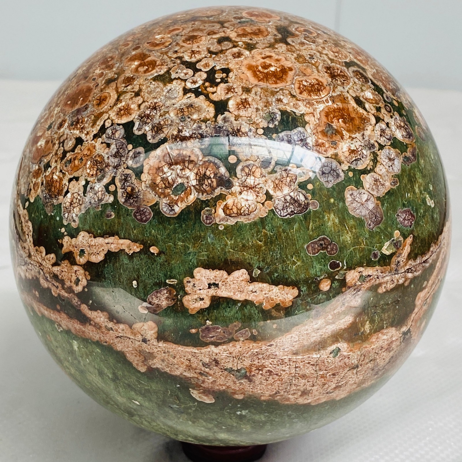 Natural Polished Pink cherry blossom agate BALL Madagascar 3740G ( 8.24LB )