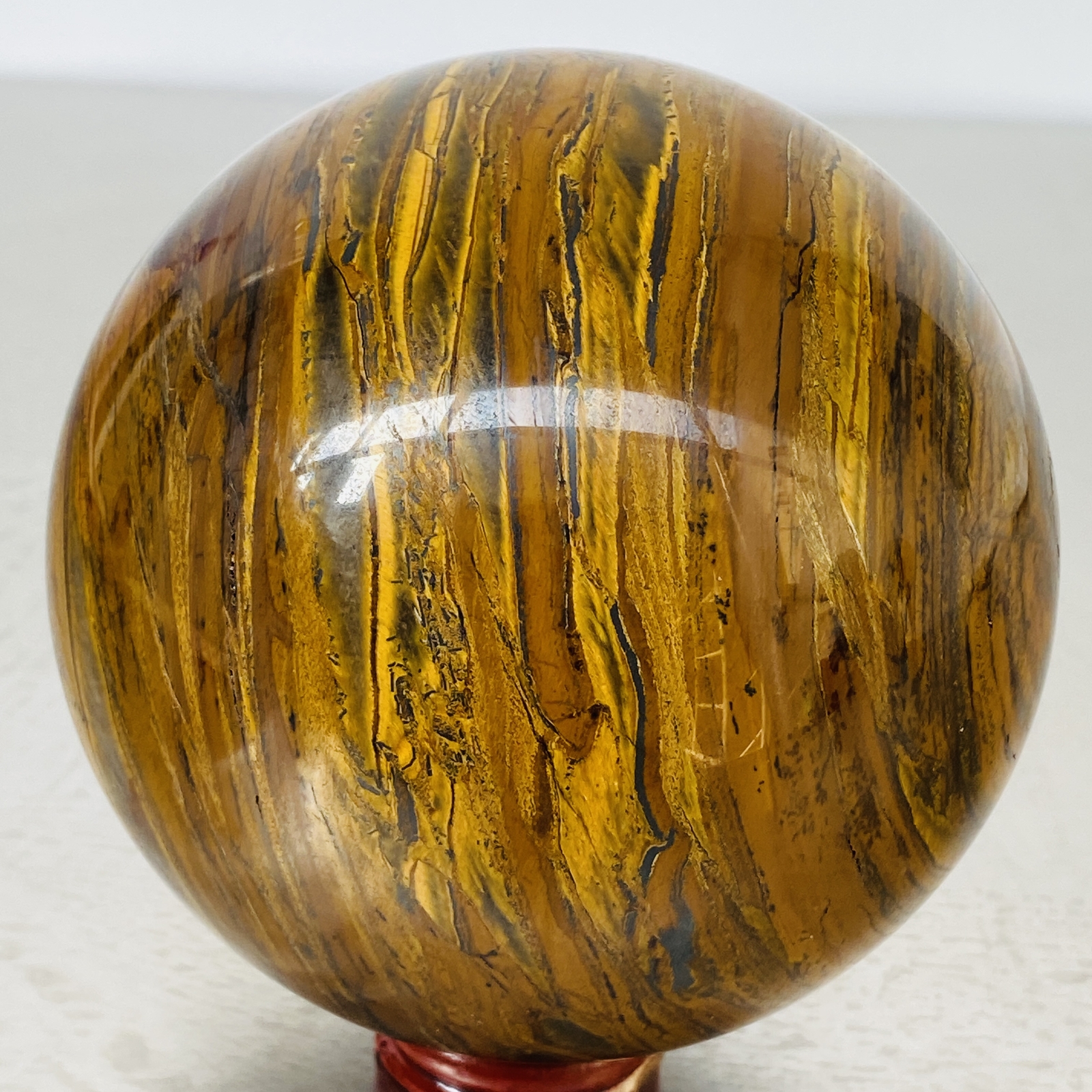 Natural Tiger Eye stone ball quartz crystal ball Reiki healing 1900G