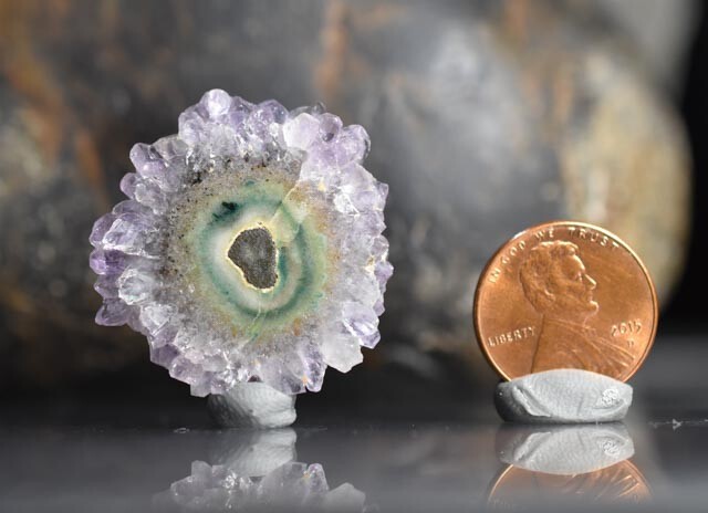 Amethyst Stalactite Flower Slice Uruguay polished Both Sides Jewelry Wire Wrap