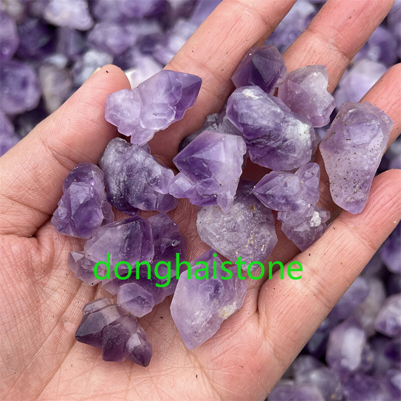 A+ 50g Natural Amethyst Rough Quartz Crystal Mineral Specimens Reiki Healing