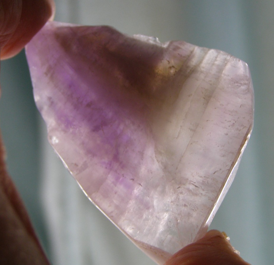 LOVELY CHEVRON AMETHYST SLICE – 3rd EYE – 5.9 x 4.2 x 0.8 cms 31.64 gms #5