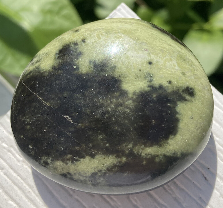 Handmade Polished LEOPARD SERPENTINE Crystal Palm Stone NYANGA ZIMBABWE 2.24″
