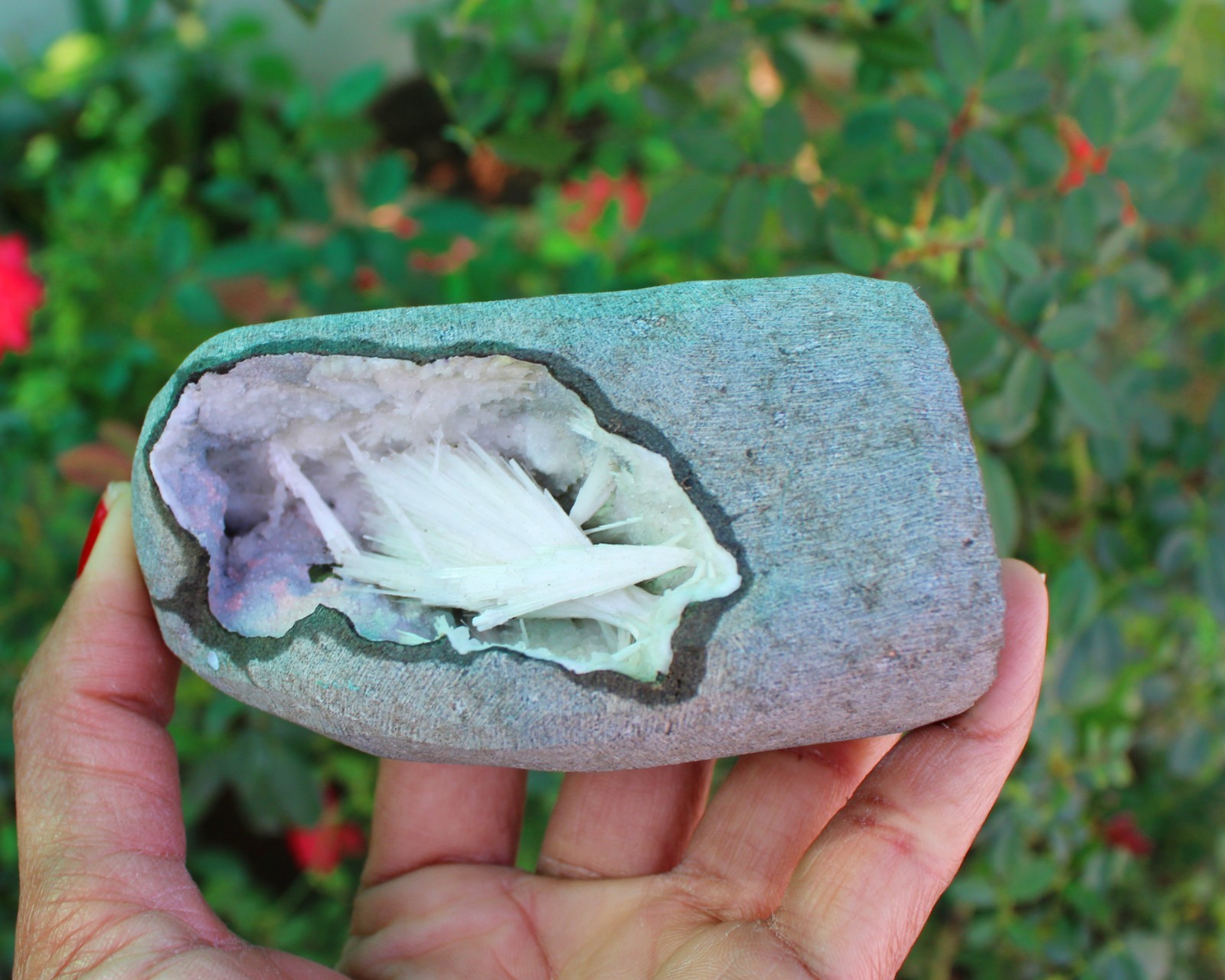 Scolecite Format In Geode Minerals Specimen#A9