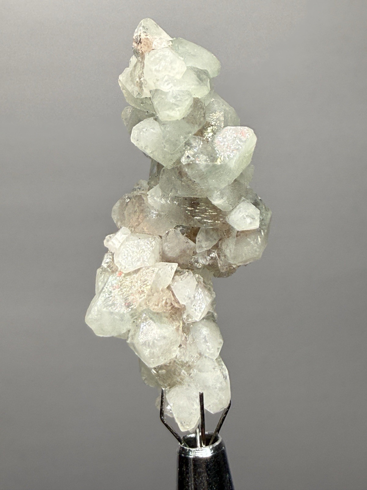 White Stilbite on Red Heulandite — Zeolite Cabinet Specimen | Maharashtra, India