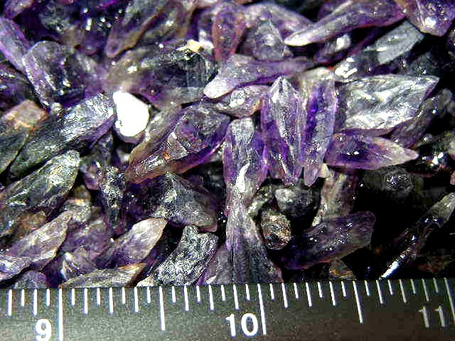 Amethyst crystals 1/4 pound lots gemmy grape violet Tanzania smaller 1/8-1 inch