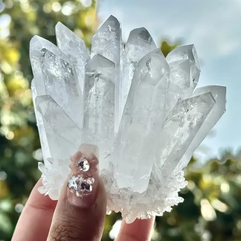 200g+ Natural Raw Clear Quartz Cluster White Crystal Home Decor Healing Gifts